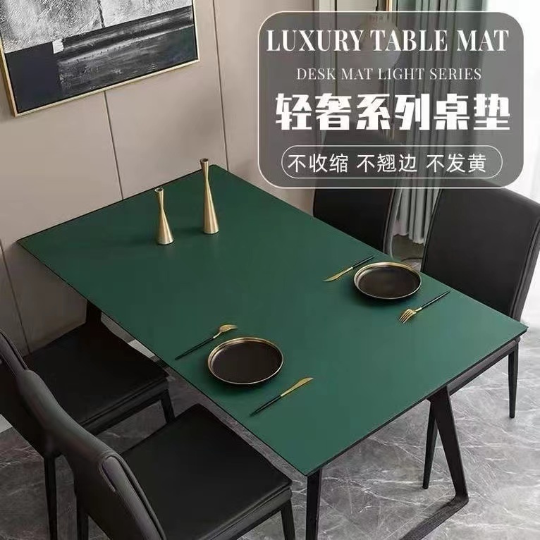 Khăn Trải Bàn Tròn Bằng Da PVC Chống Nước Chống Dầu Phong Cách Cổ Điển