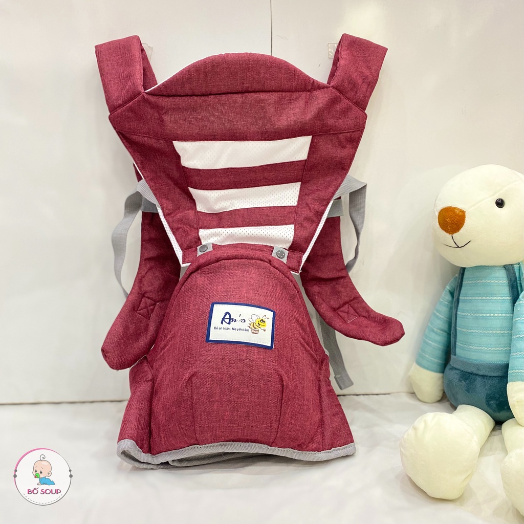 Địu em bé sơ sinh ANKIDS trợ lực 6 tư thế thông hơi thoáng mát Shop Bố Soup