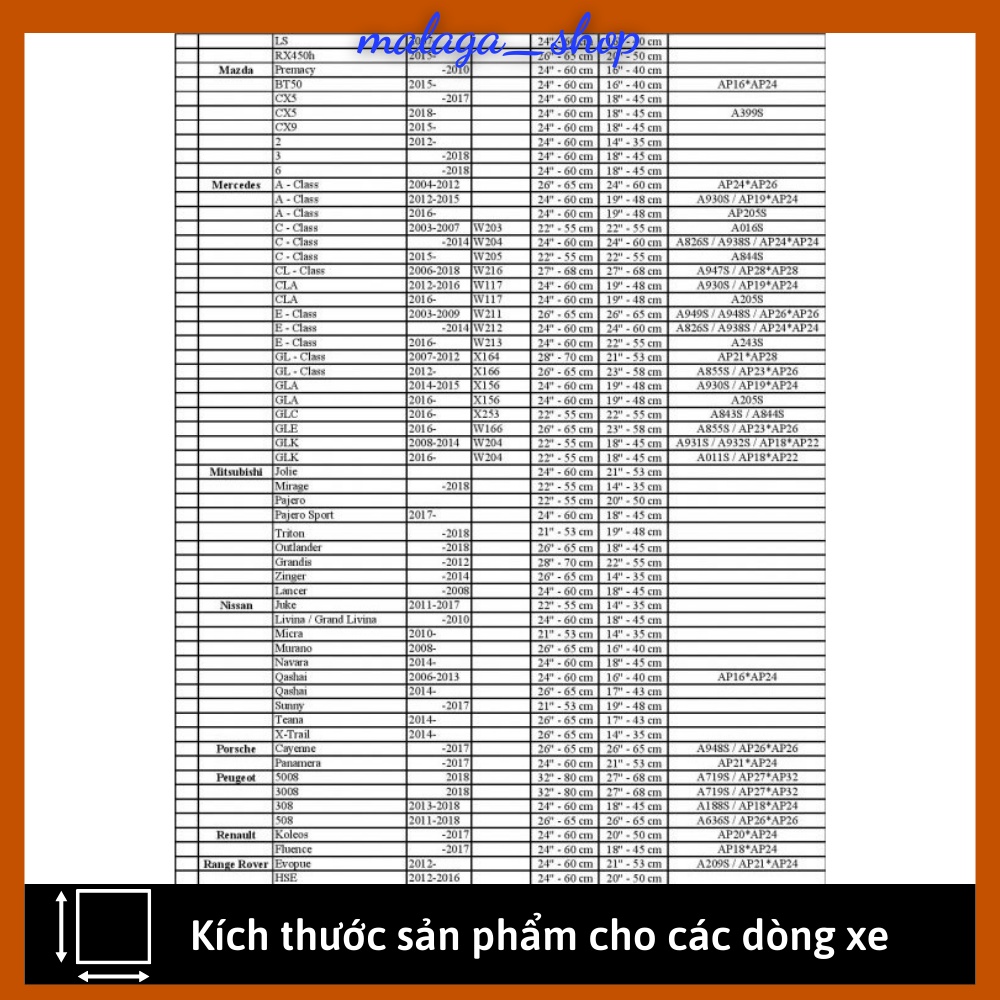 Gạt mưa ô tô i10 Morning Vios Innova City CRV CX3 CX5 đủ size GATMUA