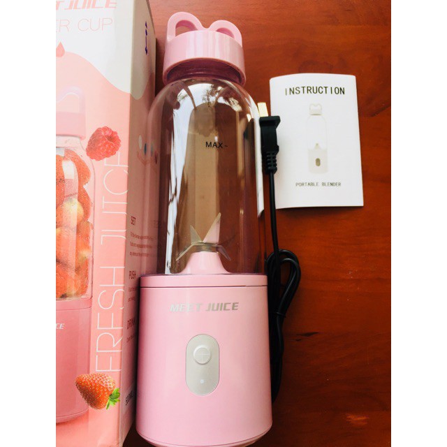 [TẶNG BÌNH THAY THẾ - CÓ SẴN] Máy xay cầm tay mini Meet.Juice, máy xay sinh tố đa năng Tặng kèm Bình Thay thế cao cấp