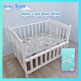 [Combo] Đệm Cũi Ga Chun Bọc Đệm BABYSUN Cho Giường Cũi Cho Bé Nhiều Kích Thước Và Màu Sắc Cho Các Mẹ Chọn Cho Bé