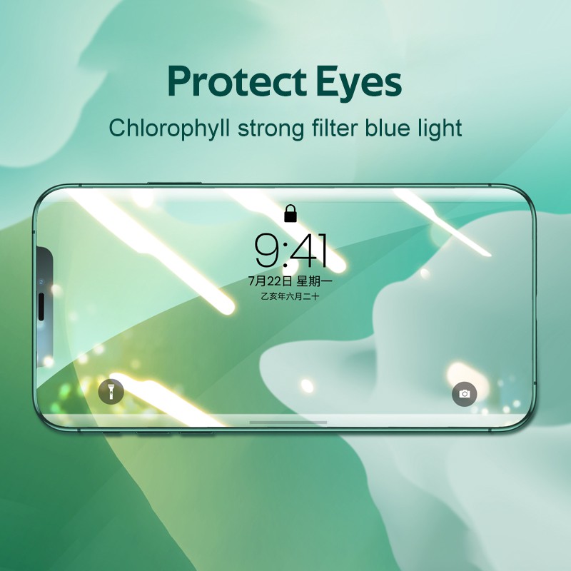 Kính cường lực TBTIC bảo vệ màn hình chống ánh sáng xanh cho iPhone 13 12 11ProMax Mini Xr X XsMax 8 7 6 6sPlus SE 2020