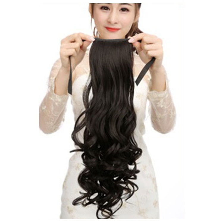 Tóc giả nữ cột xoăn 50cm 💖FREESHIP💖 Tóc cột xoăn 50cm C136