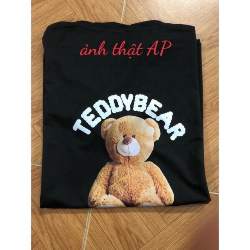 Áo thun tay lỡ Gấu teddy❤áo phông nam nữ unisex form rộng freesiz❤ Kiểu áo Basic mặc nhóm ; đôi Trend 2022