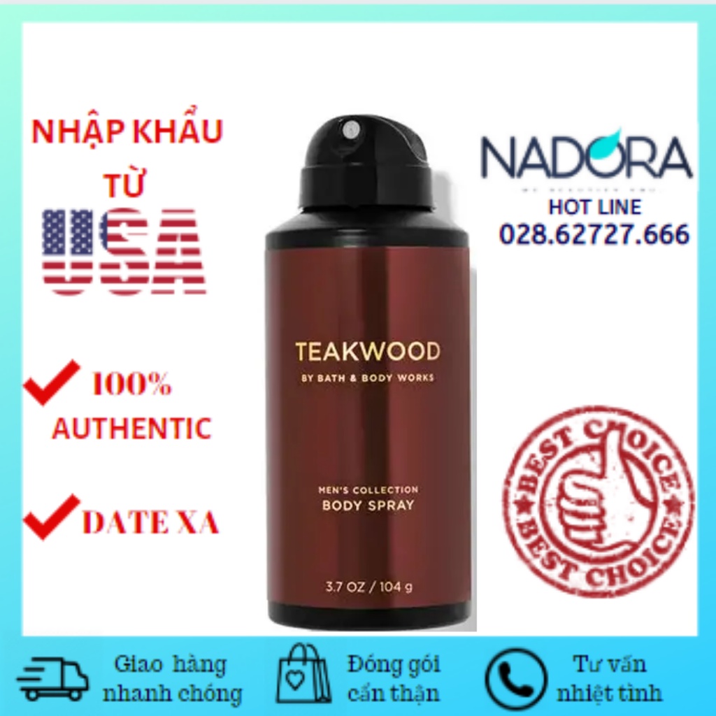 Xịt Thơm Dành Cho Nam Bath And Body Works - Teakwood For Men (104g)