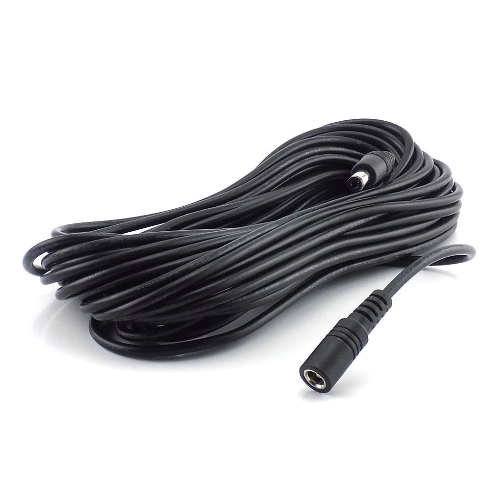 Dây Cáp Nguồn Mở Rộng 5.5x2.1mm 5m 10m 12V DC Dành Cho Camera CCTV Đèn LED Dây