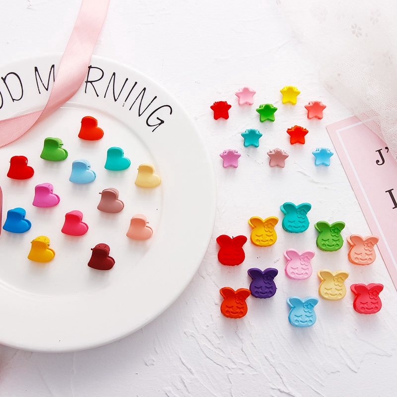 Set 20 kẹp tóc móng vuốt nhiều hình dạng tùy chọn nhiều màu xinh xắn