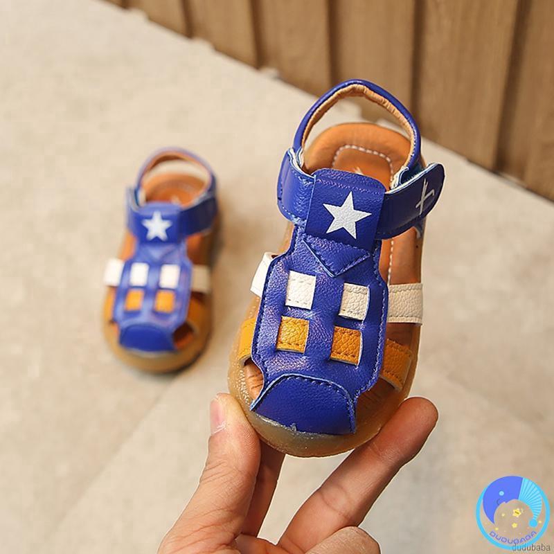 Giày Sandal Đế Mềm Chống Trượt Cho Bé Trai 0-2 Tuổi