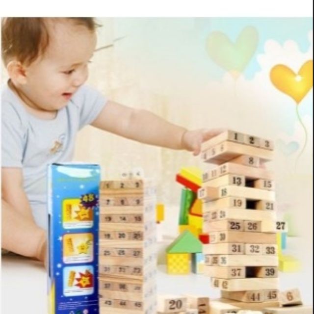 Bộ đồ chơi rút gỗ 54 chi tiết sáng tạo cho bé