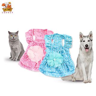 Váy hoa ren cotton công chúa mùa hè cho thú cưng