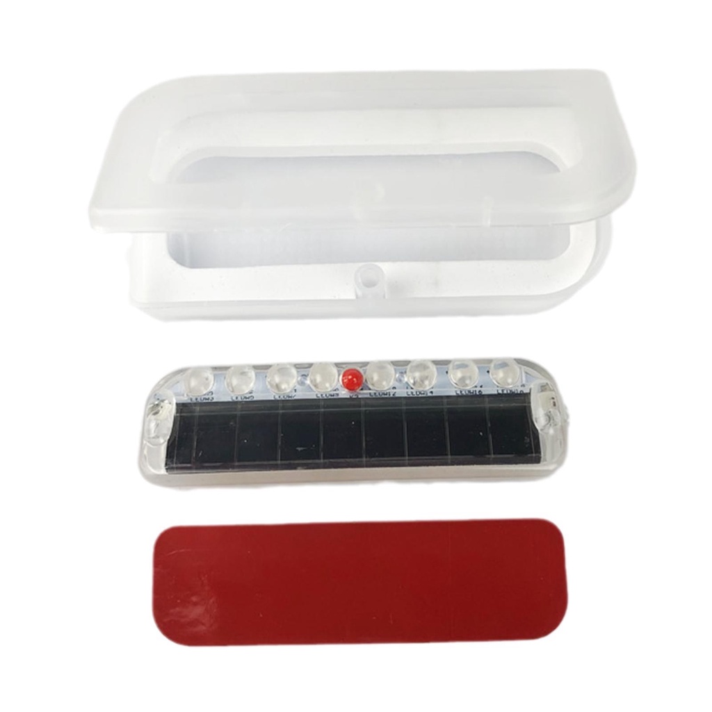Đèn LED 10 Bóng Năng Lượng Mặt Trời Cảnh Báo An Toàn Gắn Đuôi Xe Hơi / Xe Máy