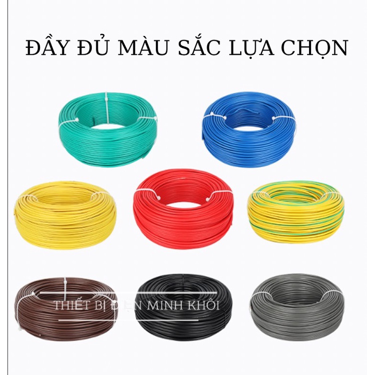 100m Dây Điện Đơn Mềm Lucky Sun Lõi Đồng Các Loại, dây điện chịu nhiệt, cáp hạ thế