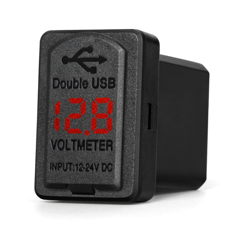 Bộ sạc điện hai cổng USB 12V có đèn LED hiển thị điện áp 4.8A dành cho điện thoại thông minh dùng trong xe hơi Toyota