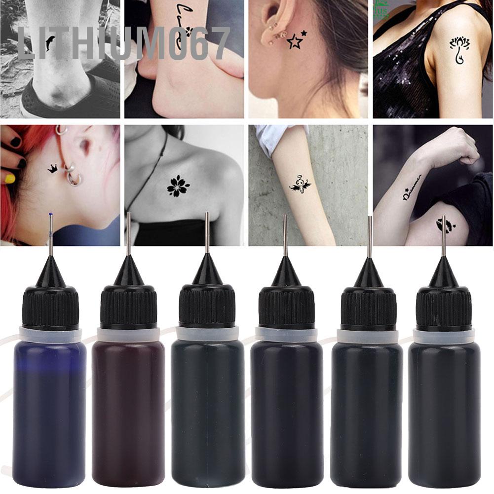 Lithium067 10ml Temporary Tattoo Juice Ink Waterproof Long Lasting Pigment for DIY Body Art Painting mực xăm