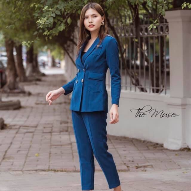 Bộ vest Hob xanh
