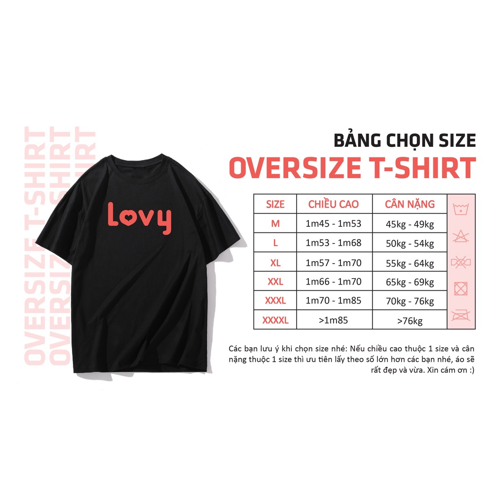 Áo thun Unisex  Basic Tee  phông trơn đen trắng tay lỡ form rộng  Lovy