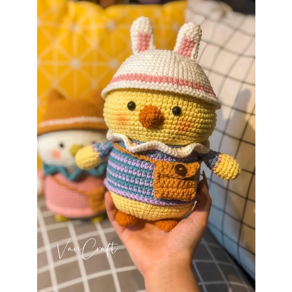 Gấu bông con gà siêu đáng yêu béo ú