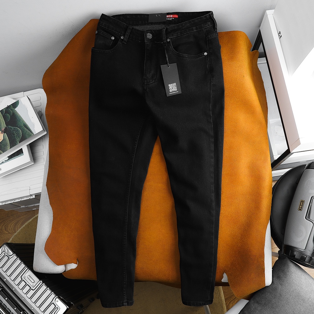 Quần jeans nam, kiểu dáng suông, regular chất vải jeans co giãn cao cấp Heboz 3M new - 00001201