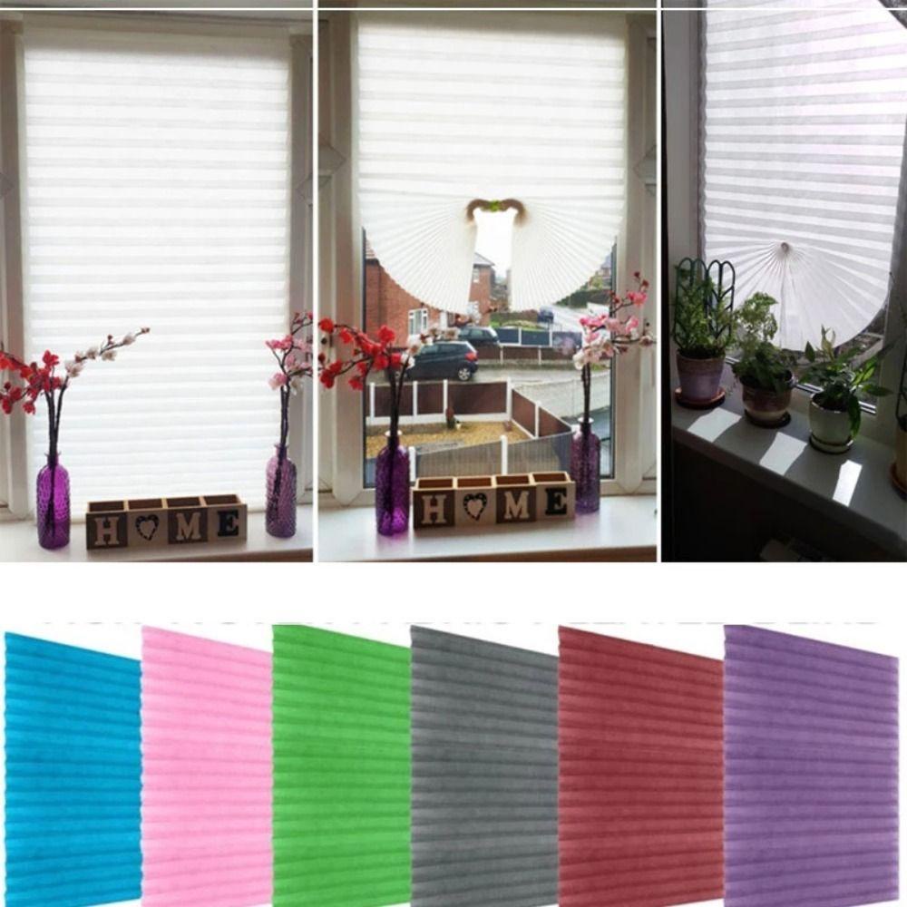 Rèm Cửa Xếp Ly Bán Nguyệt Bằng Sợi Polyester Chống Thấm Nước Có Kẹp Tiện Dụng Cho Phòng Khách / Phòng Ngủ