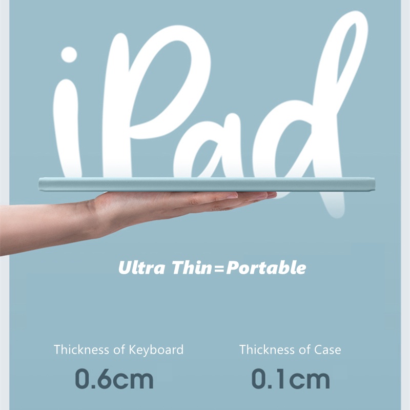 Bao da máy tính bảng tích hợp bàn phím bluetooth không dây màu kẹo có thể tháo rời và chuột cho Ipad Mini6 2021