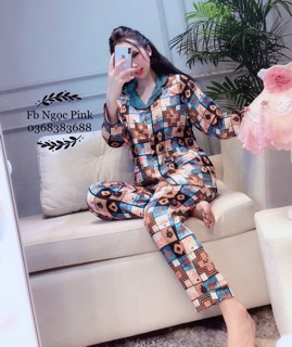 Bộ lụa cao cấp dài tay Nohk
