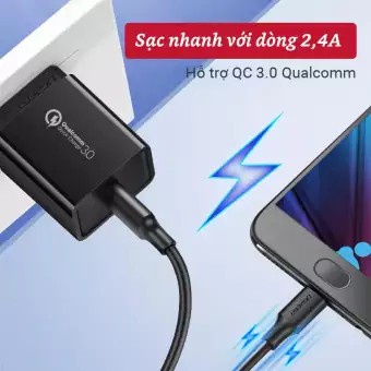 Cáp sạc và truyền dữ liệu Ugreen US289 cổng Micro USB 2.4A - Hàng phân phối chính hãng - Bảo hành 18 tháng
