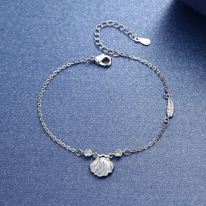 Một Cặp Vòng Đeo Tay Hình Vỏ Sò Lông Vũ Sáng Tạo Thời Trang Dành Cho Nam Và Nữ Bạn Ở Bên Nhau Trong Cuộc Sống