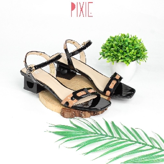 Giày Sandal Cao Gót 3cm Quai Phối Màu Pixie X531