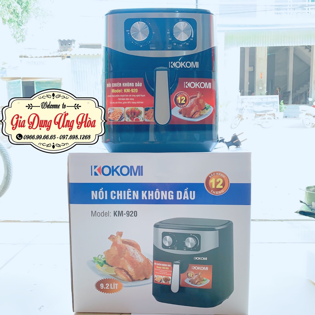 [Mã ELHADEV giảm 4% đơn 300K] Nồi chiên không dầu 9.2 Lít KOKOMI KM-920( BH 12T)