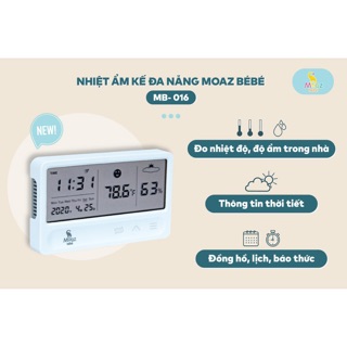 THIẾT BỊ ĐO ĐỘ ẨM & NHIỆT ĐỘ TRONG NHÀ MOAZ BÉ BÉ MB-016
