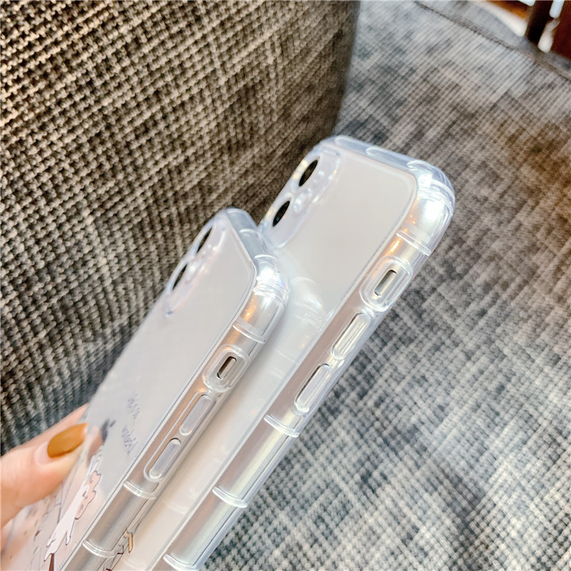 Ốp Điện Thoại Trong Suốt In Hình Mèo Dễ Thương Cho Iphone 12 I11 Pro Max Se2 Xr | BigBuy360 - bigbuy360.vn