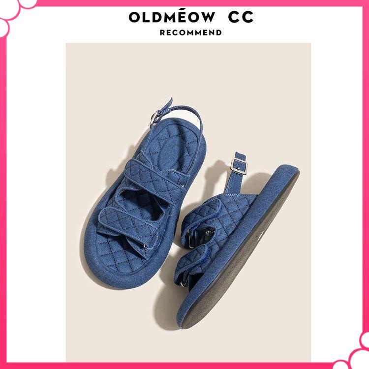 Sandal Denim Đế Dày Thiết Kế Mới Thời Trang Dành Cho Mùa Hè
