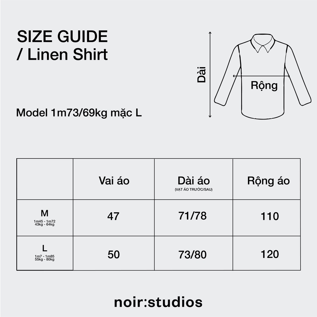SƠ MI LINEN OVER - NAM NỮ FORM RỘNG - NOIR STUDIOS