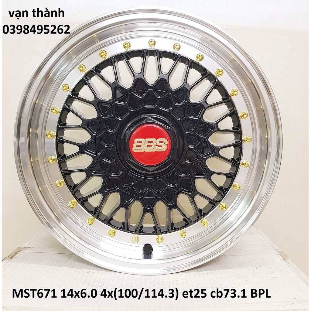Lazang mâm vành 14 inch BBS cổ điển dành cho kia morning, chervolet aveo, spark
