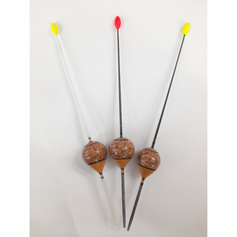 Phao câu lục đầu cần - phao gỗ nút chai - phao quấn chỉ màu sắc ngẫu nhiên