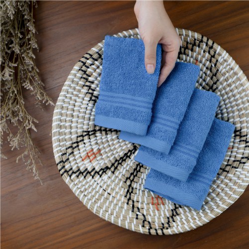 Khăn lau cotton đa năng (Bộ 6 chiếc) - Khăn tay cho phòng tắm, phòng tập thể dục, thẩm mỹ viện, Spa - Mềm, nhẹ