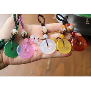 Móc khóa hồ lô ngọc xanh