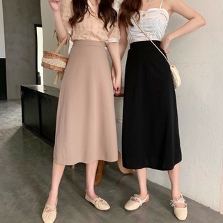 Chân váy midi dáng chữ A, chân váy công sở nữ chất liệu vải tuyết mưa đi học, đi làm, đi chơi maimeo229