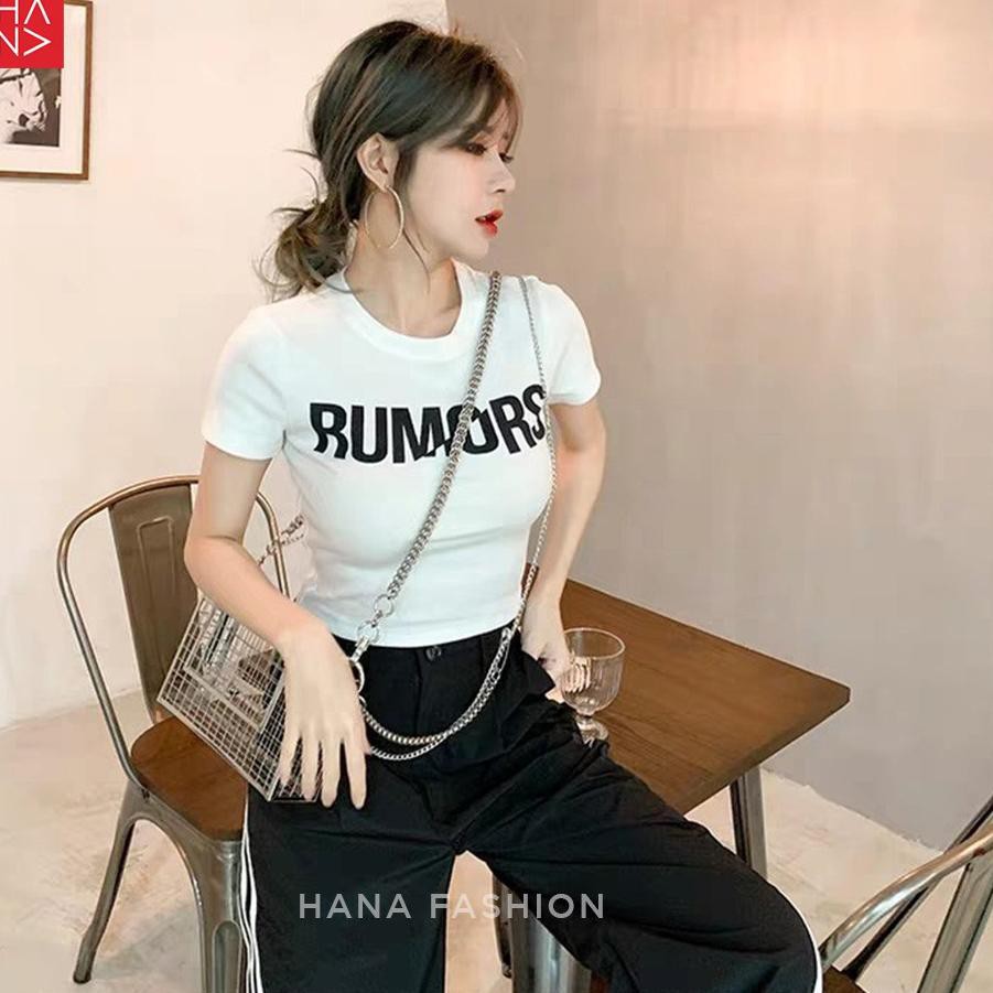 Áo Thun Tay Ngắn In Chữ Mall Hana - Rumors Thời Trang Cho Nữ Ts245