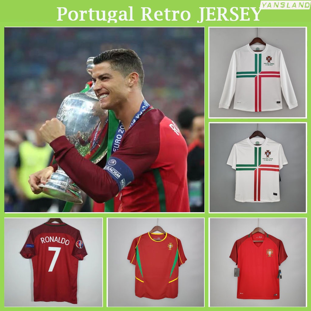 Áo Thun Bóng Đá Đội Tuyển Bồ Đào Nha Ronaldo 2002 2012 2016