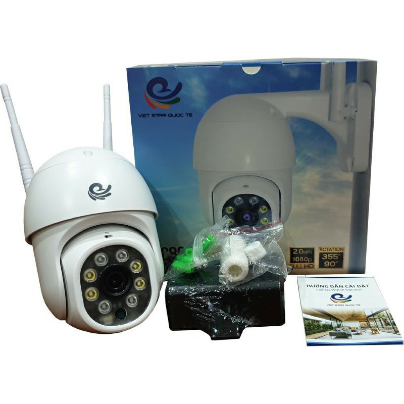 [Mã 267ELSALE hoàn 7% đơn 300K] (Chính hãng) Camera - Việt Star Quốc Tế CC8021 Pro xoay ngoài trời 2.0Mp FullHD 1080p | BigBuy360 - bigbuy360.vn