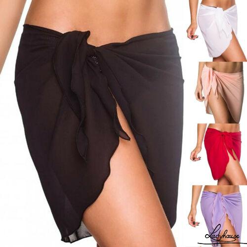 Chân Váy Ngắn Đi Biển Bằng Vải Chiffon Màu Trơn Gợi Cảm Cho Nữ
