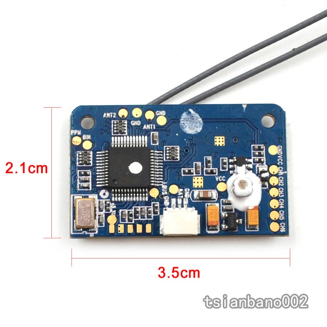 Bộ Nhận Tín Hiệu Flysky X6B 2.4g 6ch I-Bus Ppm Pwm Cho Afhds I10 I6S I6 I6X I4X