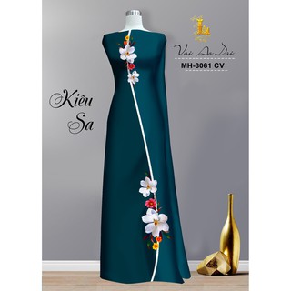 vải may áo dài in họa tiết siêu sang ,kèm ảnh thật(hot)mới nhất