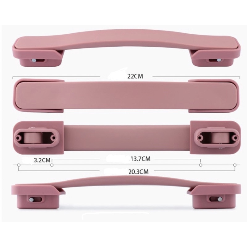 Quai xách, tay cầm vali 22cm, đã bao gồm ốc vít, bảo hành 1 năm, cho vali Carlton, Lusetti, Tumi, Lojel và các hãng khác
