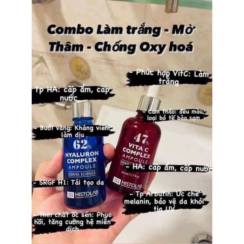Tinh Chất Cấp Ẩm Hyaluron Complex Ampoule 62%,Vitamin C Hitolab