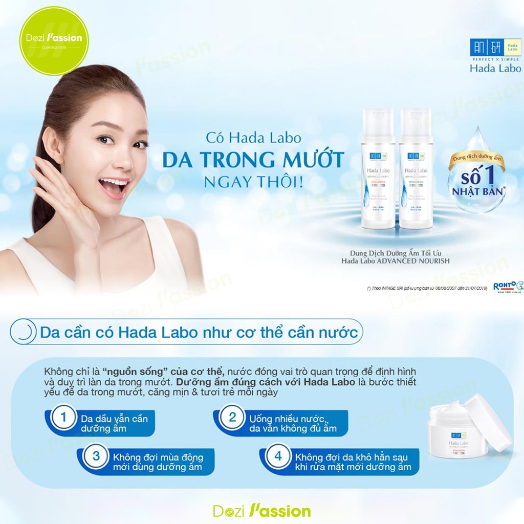 Kem Hada Labo Màu Trắng Dưỡng Ẩm Tối Ưu Dành Cho Mọi Loại Da - Hada Labo Advanced Nourish Cream 50g