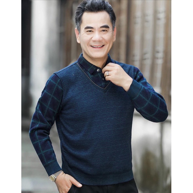 Áo len lót nỉ cho ông, cho bố