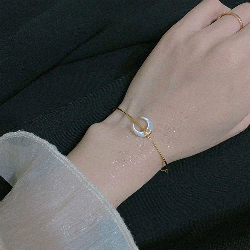 FORBETTER Vòng Cổ Choker Hình Mặt Trăng Đơn Giản Cá Tính Cho Nữ