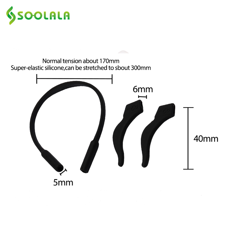 Bộ 3 dây đeo giữ kính SOOLALA bằng silicon chống trượt cho trẻ